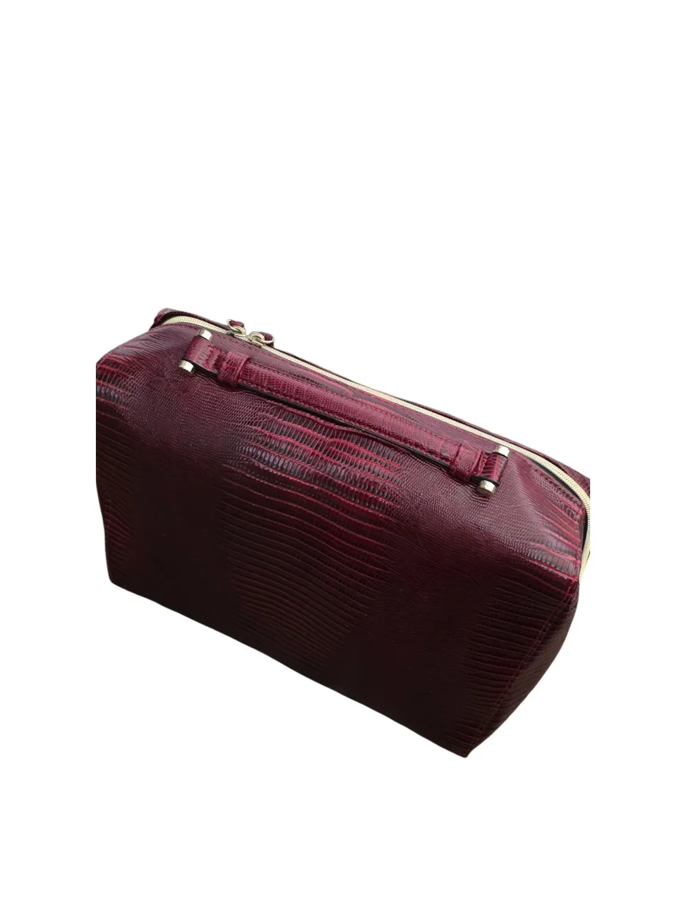 Vintage Purse Computer Bag Estée Lauder Faux Crocodile Cosmetic Case